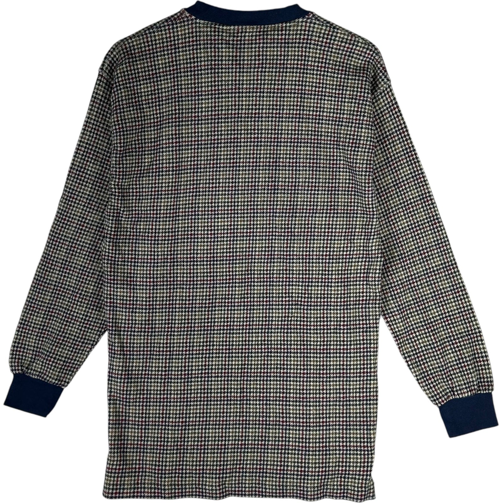 Collection of Chaps Ralph Lauren Plaid Henley Long Sleeve in a gallery layout