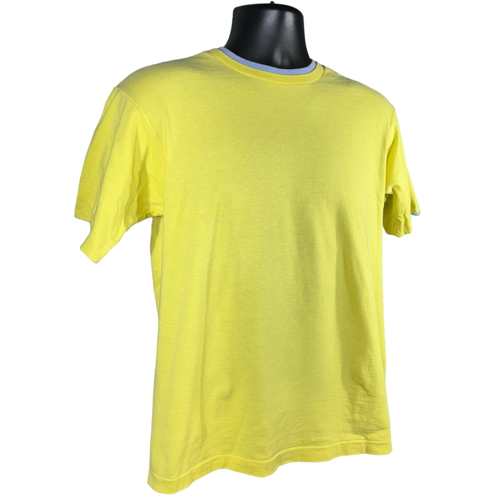 Collection of Vintage Fruit Of The Loom Double Collar Blank Tee 90s in a gallery layout