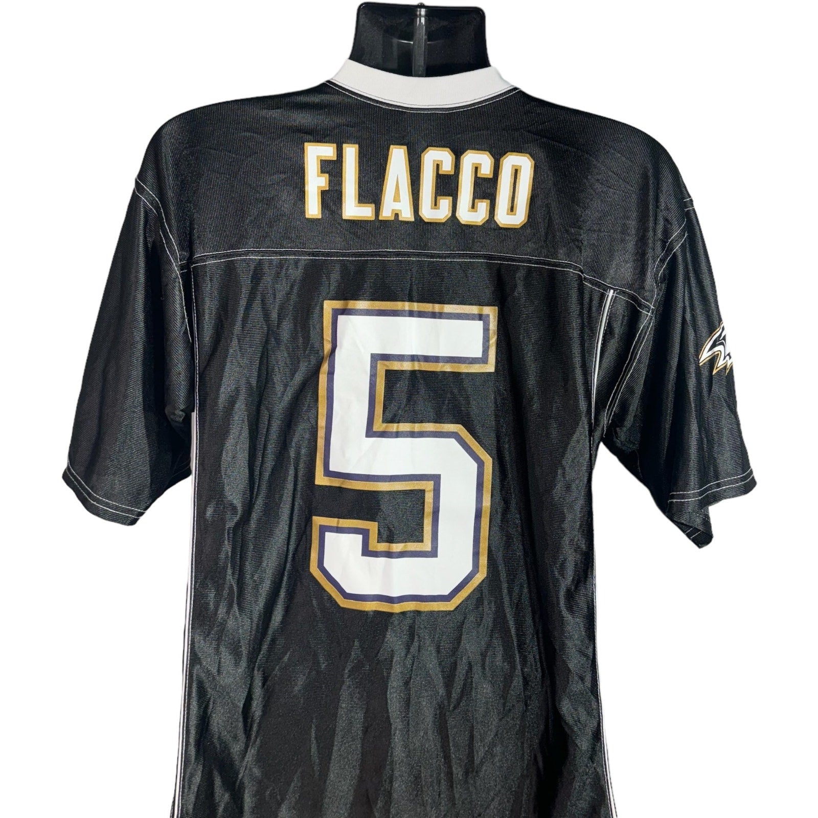 Collection of Baltimore Ravens #5 Joe Flacco NFL Jersey in a gallery layout
