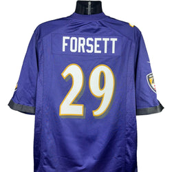 Collection of Nike NFL On Field Baltimore Ravens Justin Forsett 29 Jersey in a gallery layout