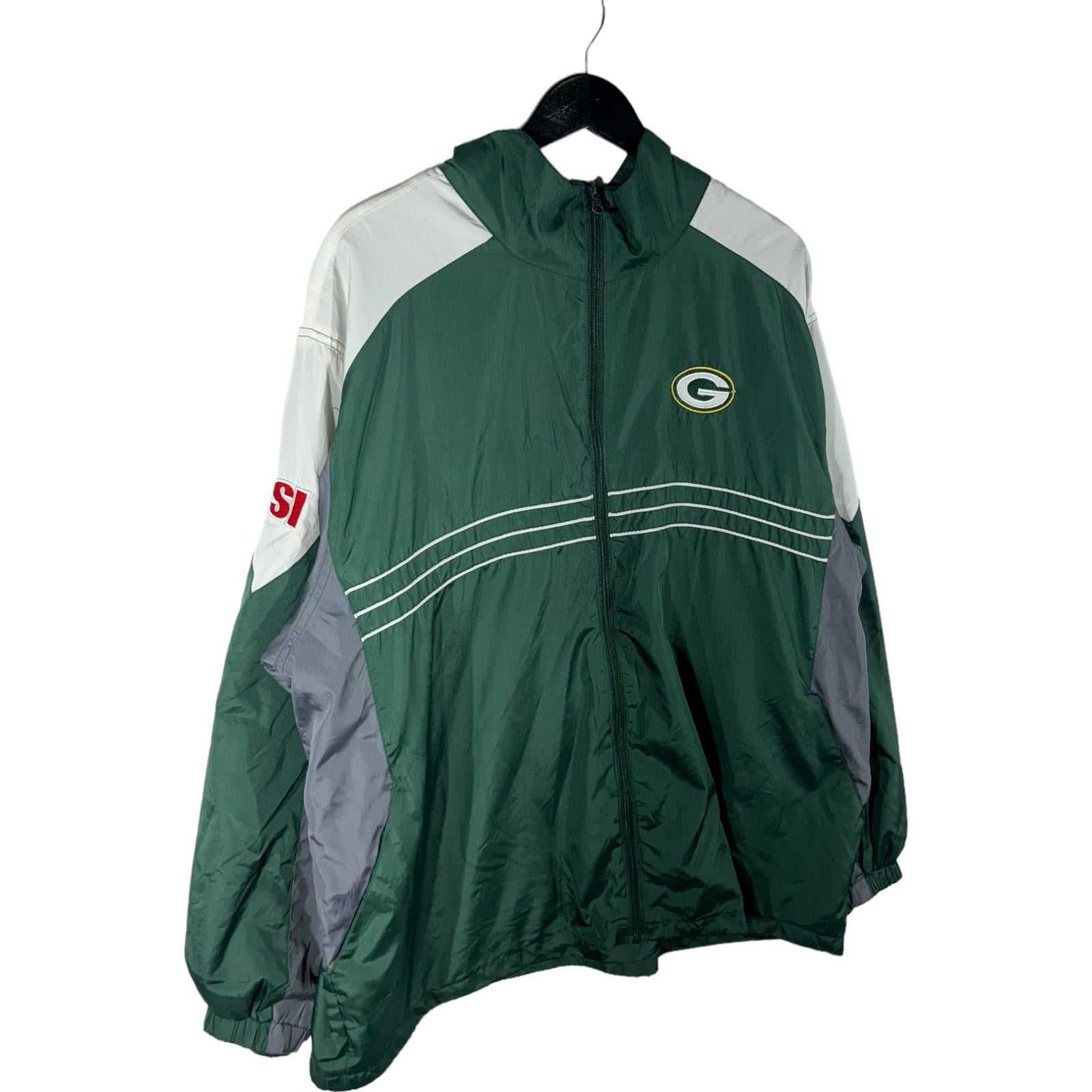 Collection of Reebok NFL Green Bay Packers Full Zip Light Jacket in a gallery layout