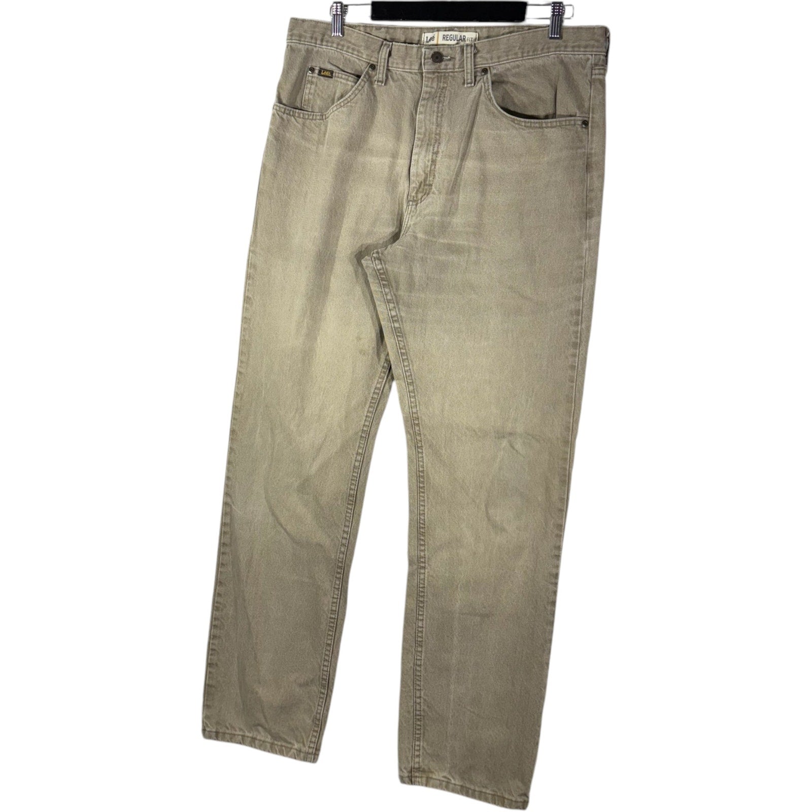 Collection of Lee Denim Straight Leg Jeans 38x33 in a gallery layout