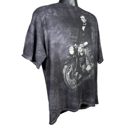 Collection of Abraham Lincoln Riding A Motorcycle Tee in a gallery layout