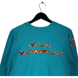 Collection of Vintage Embroidered Pottery Crewneck in a gallery layout