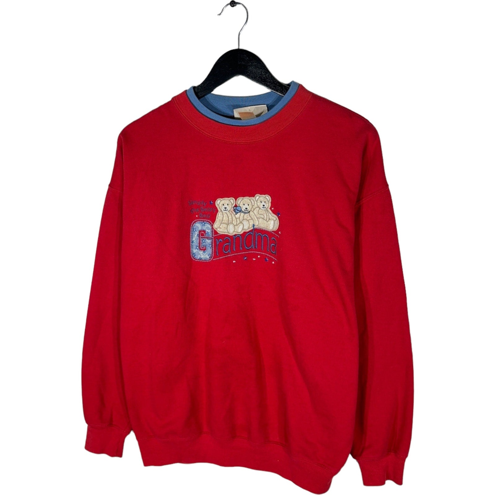 Collection of Vintage "Grandma" Teddy Bear Embroidered Pullover Crewneck in a gallery layout