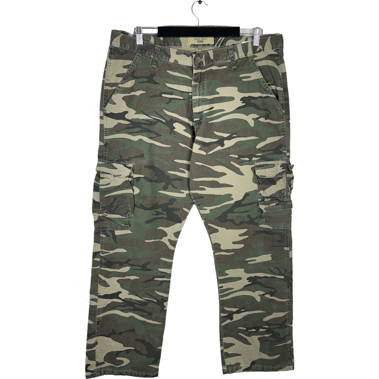 Collection of Wrangler Camouflage Cargo Pants in a gallery layout