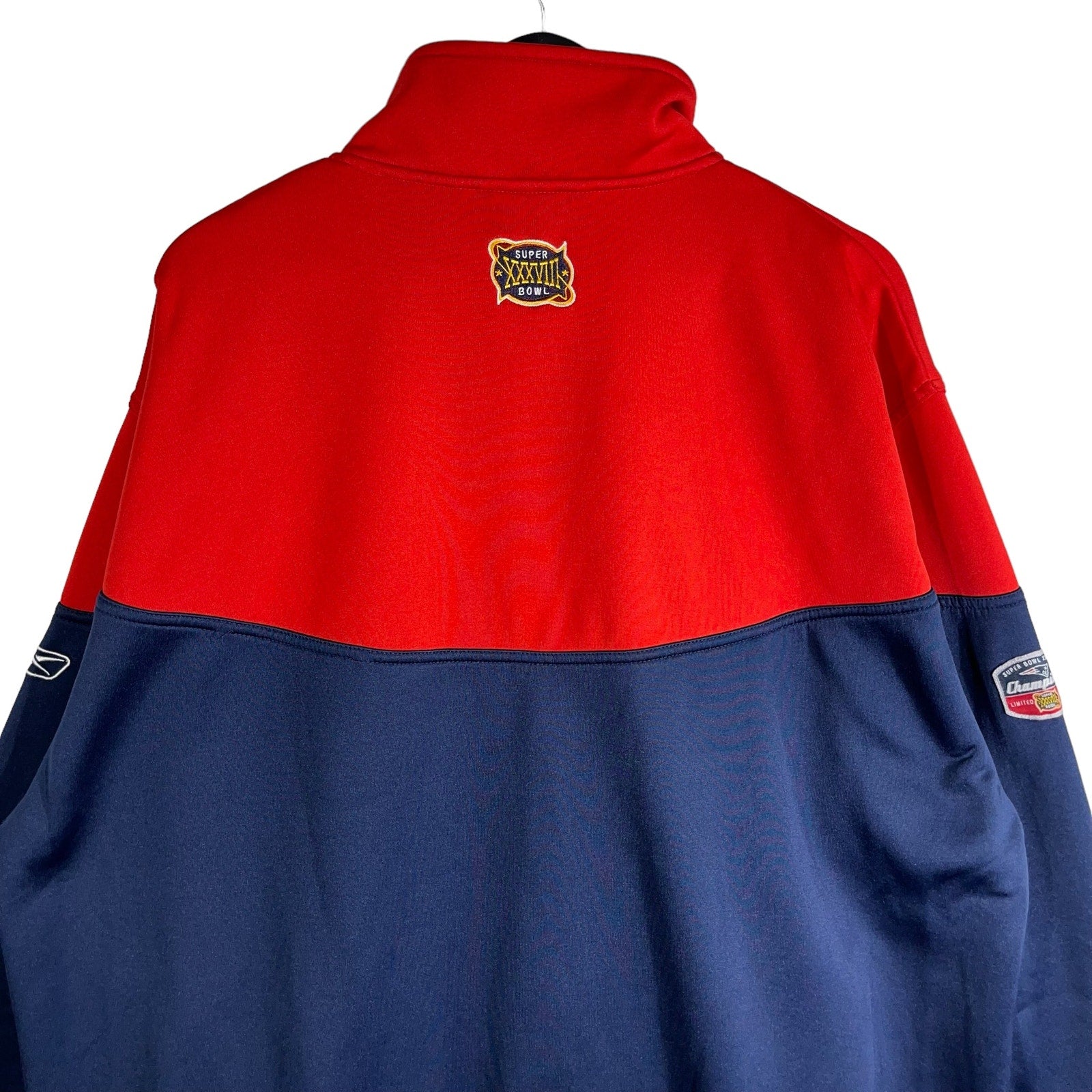 Collection of Reebok NFL New England Patriots 1/4 Zip Sweatshirt in a gallery layout