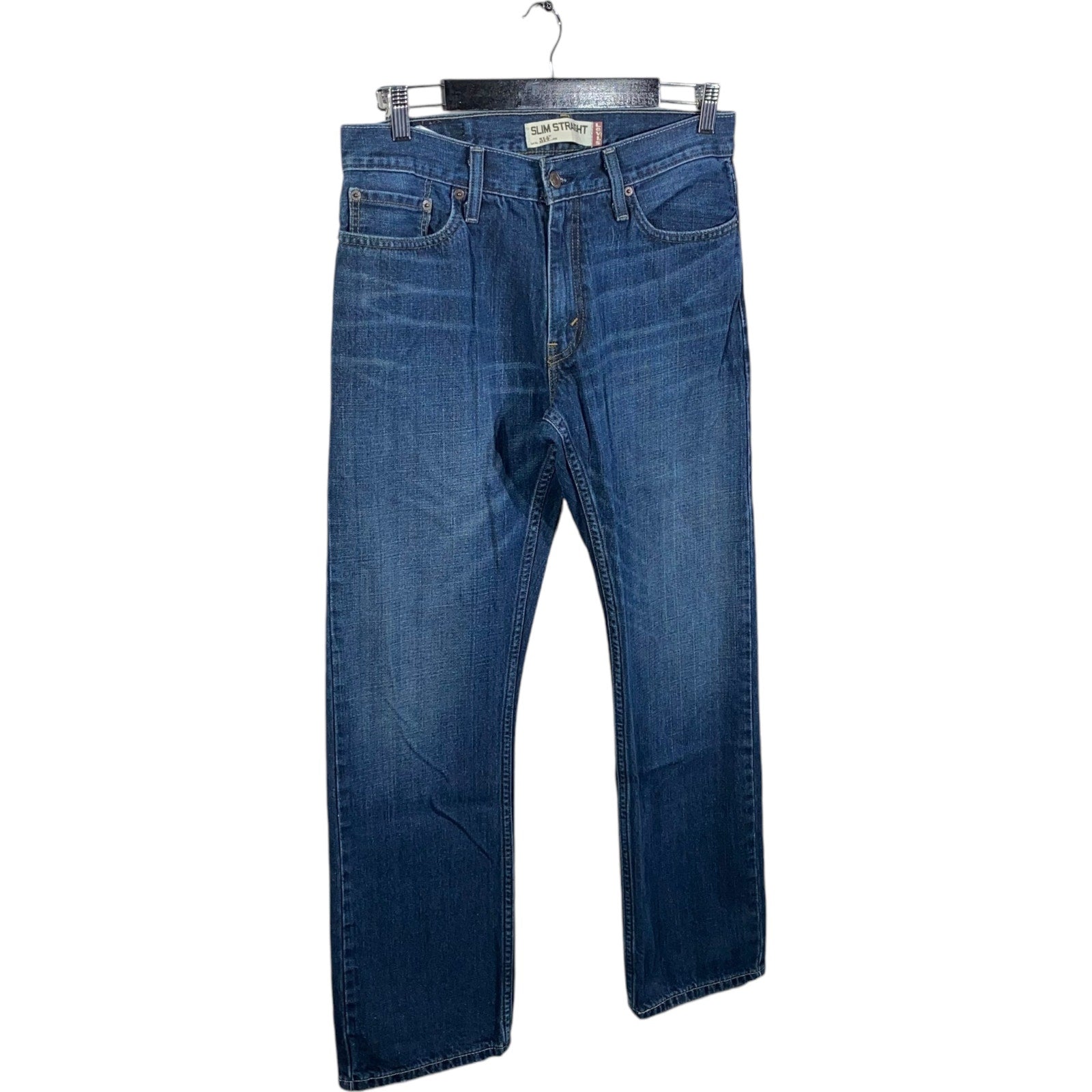 Collection of Levi's 514 Straight Leg Denim Jeans 33 x 32 in a gallery layout