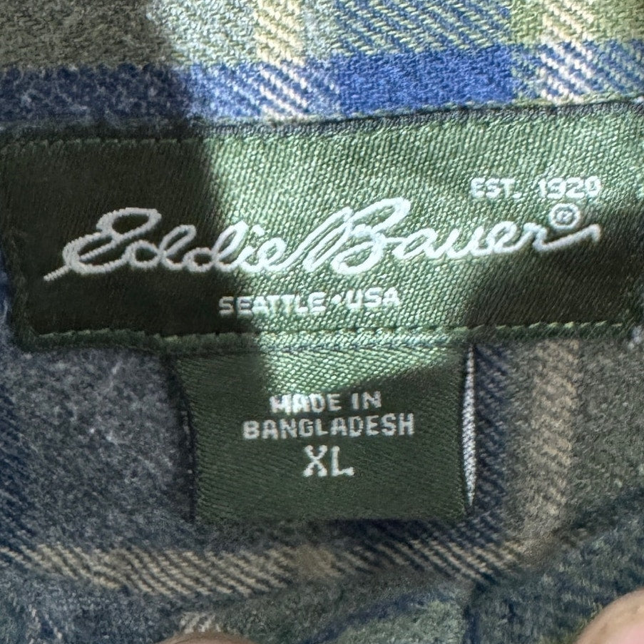 Collection of Eddie Bauer Plaid Flannel in a gallery layout