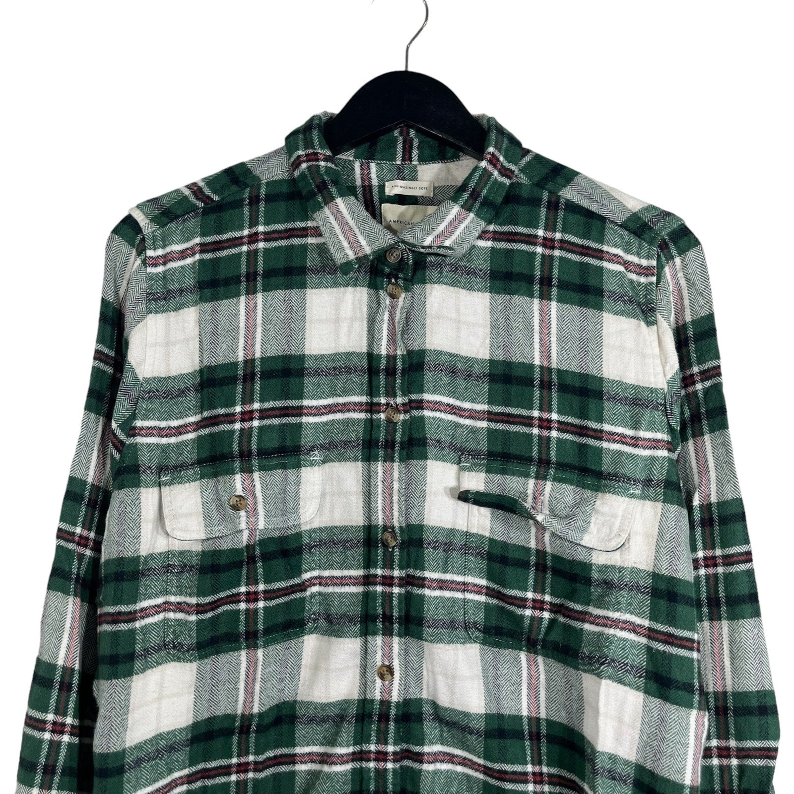 Collection of American Eagle Long Sleeve Flannel in a gallery layout