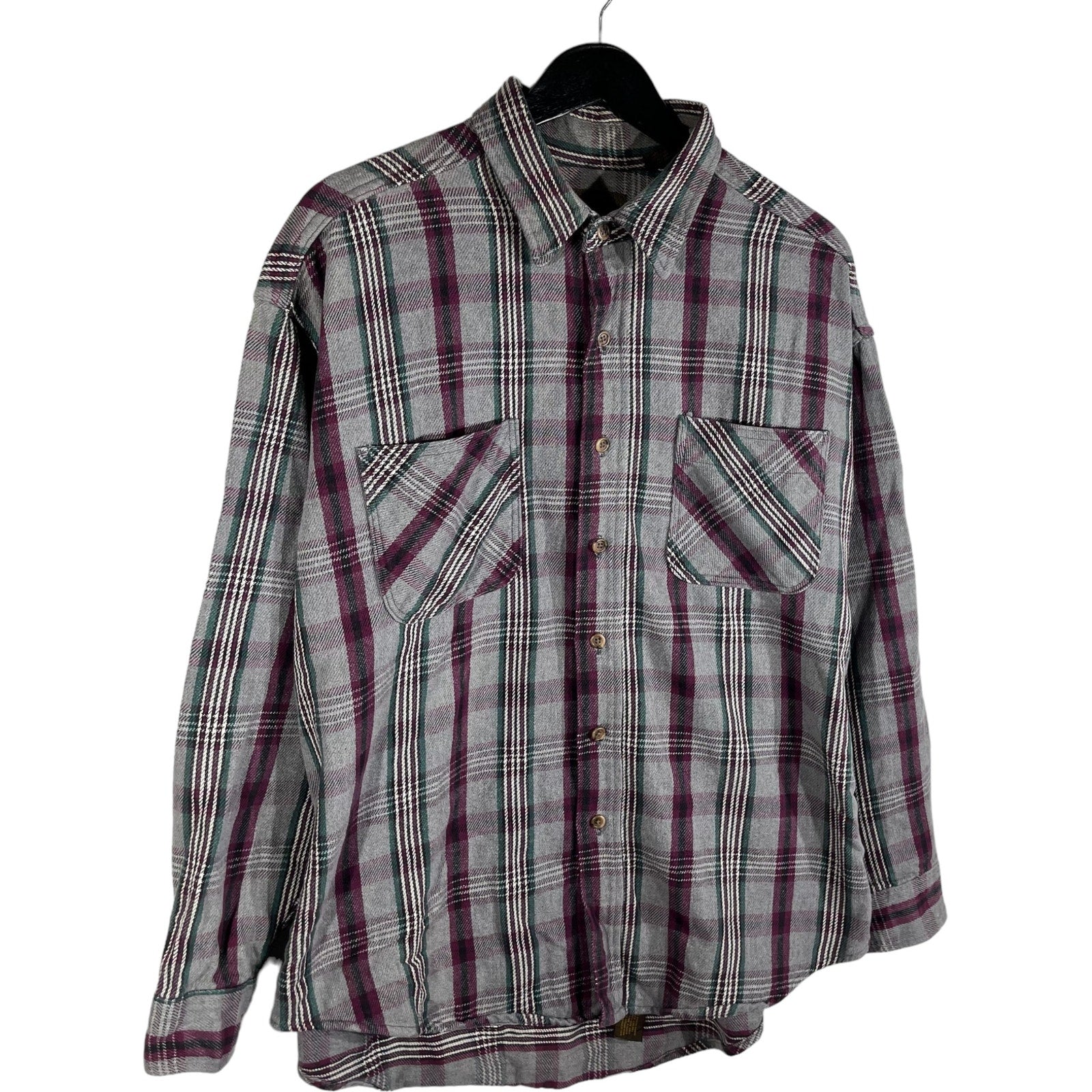 Collection of St. John's Bay Plaid Long Sleeve Flannel in a gallery layout