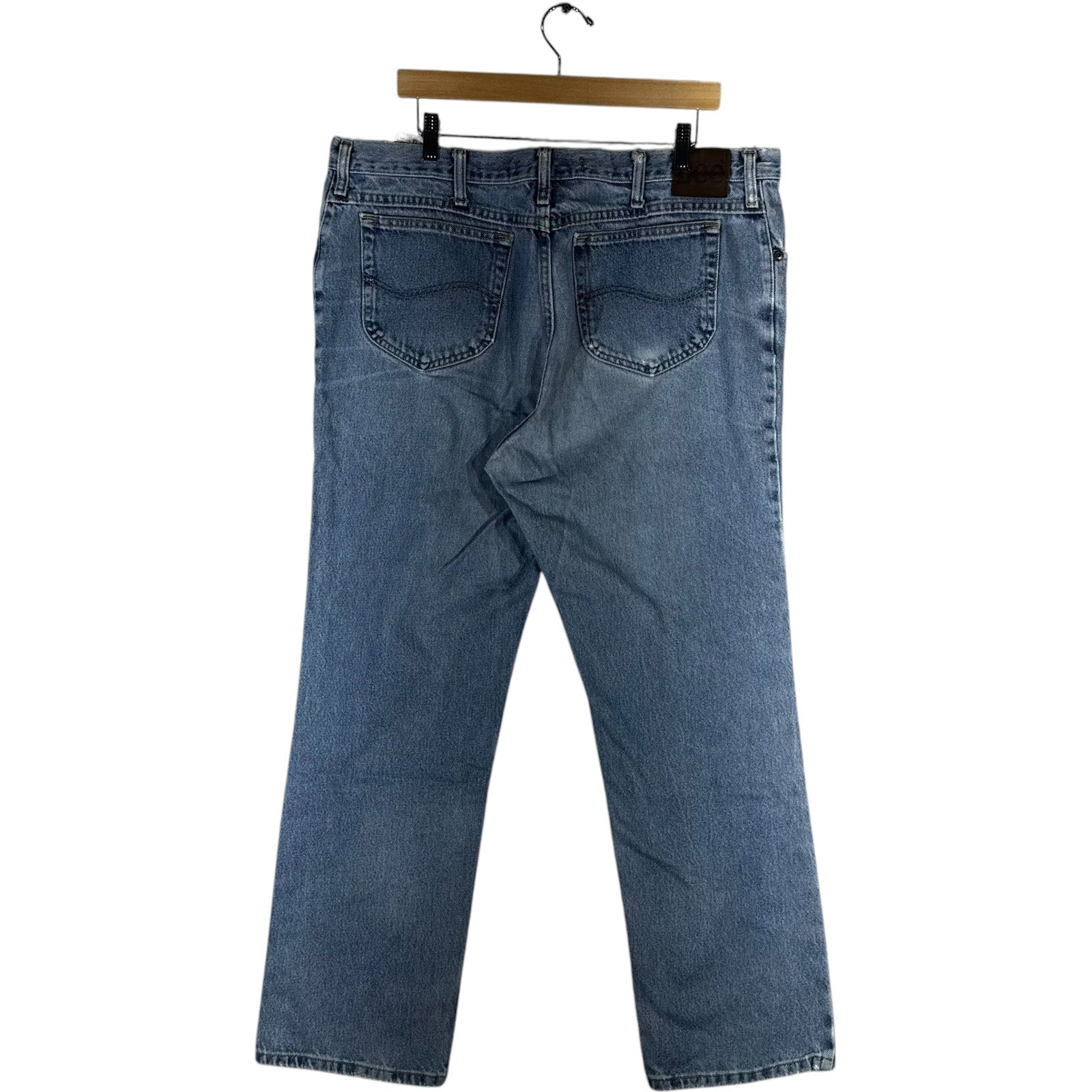 Collection of Lee Denim Straight Leg Jeans 40x30 in a gallery layout