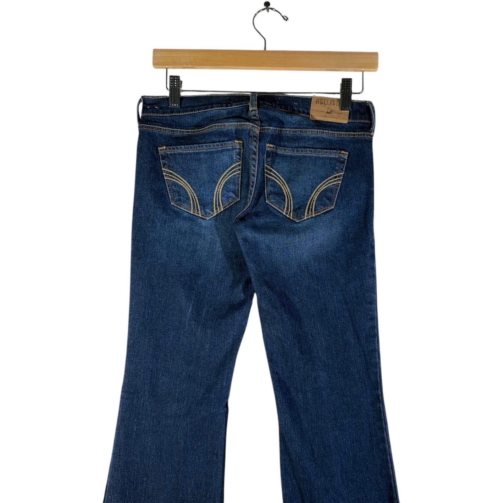 Collection of Women's Hollister Stretch Denim Flared Jeans 25x31 in a gallery layout