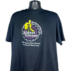 Collection of Planet Fitness "Who Cares About Status" Tee in a gallery layout