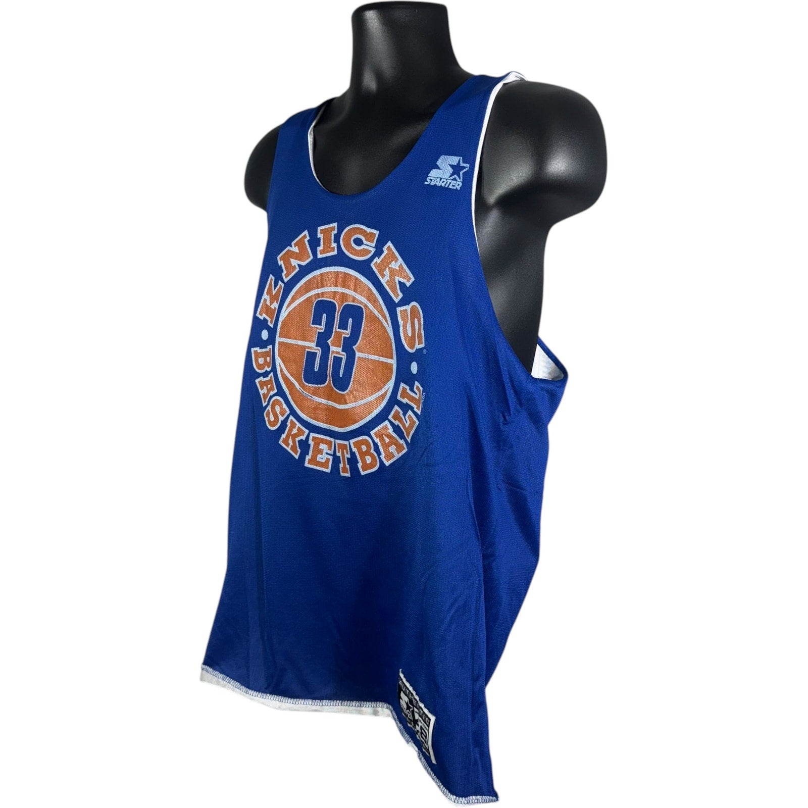 Collection of Starter New York Knicks Basketball Reversible NBA Jersey in a gallery layout