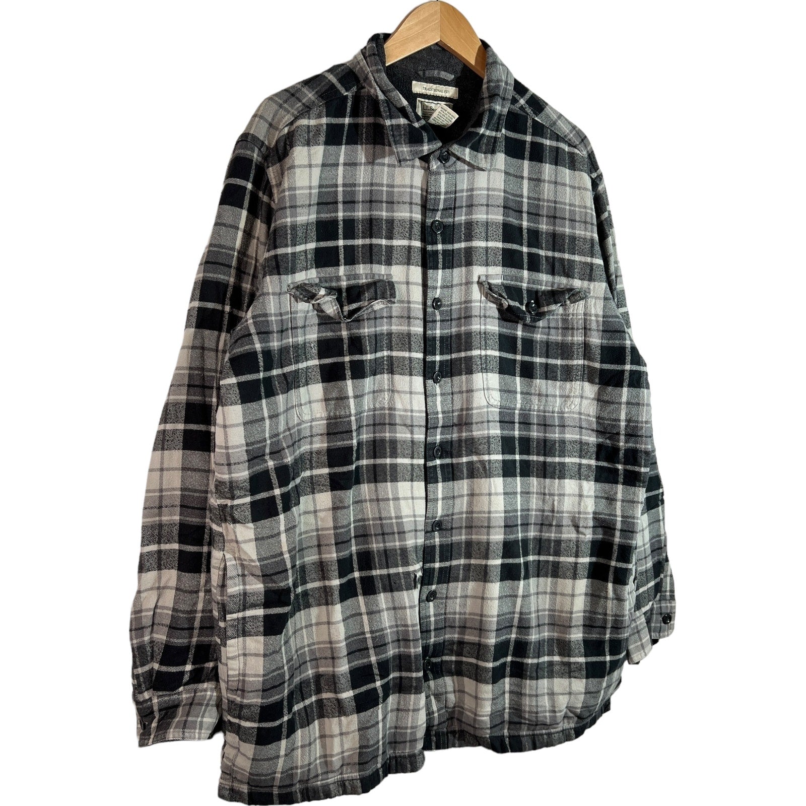 Collection of L.L.Bean Traditional Fit Plaid Long Sleeve Flannel in a gallery layout