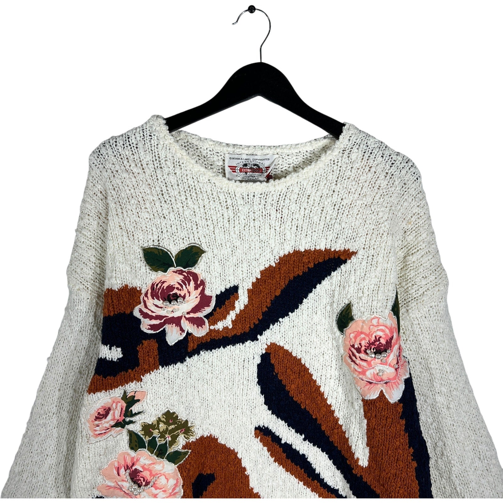 Collection of Women's Roses Pullover Sweater in a gallery layout