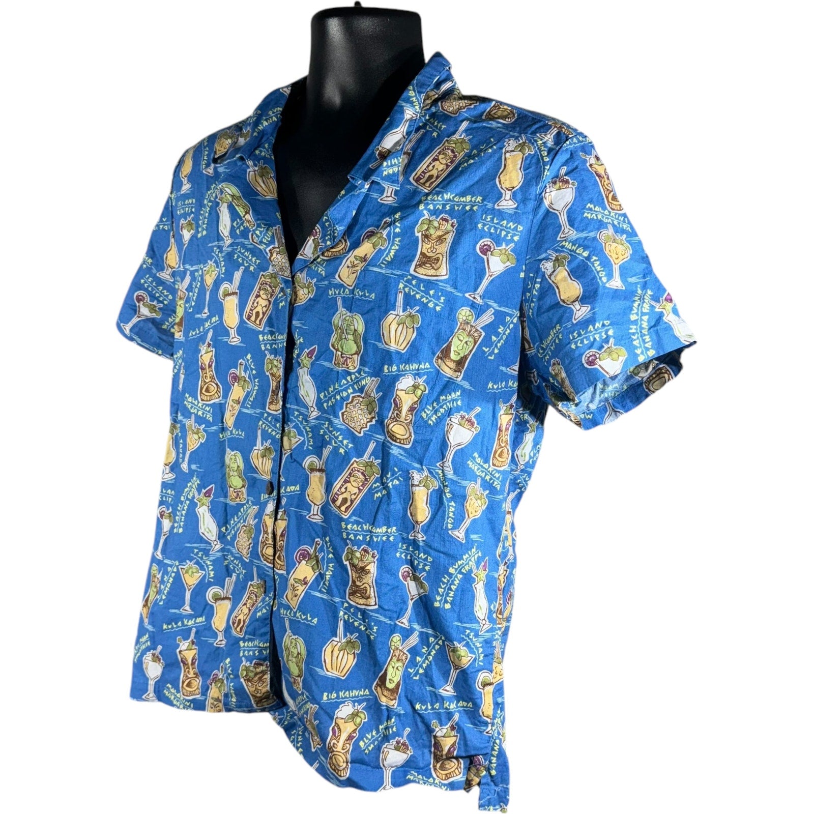 Collection of Hawaiian Drink Short Sleeve Button Up in a gallery layout