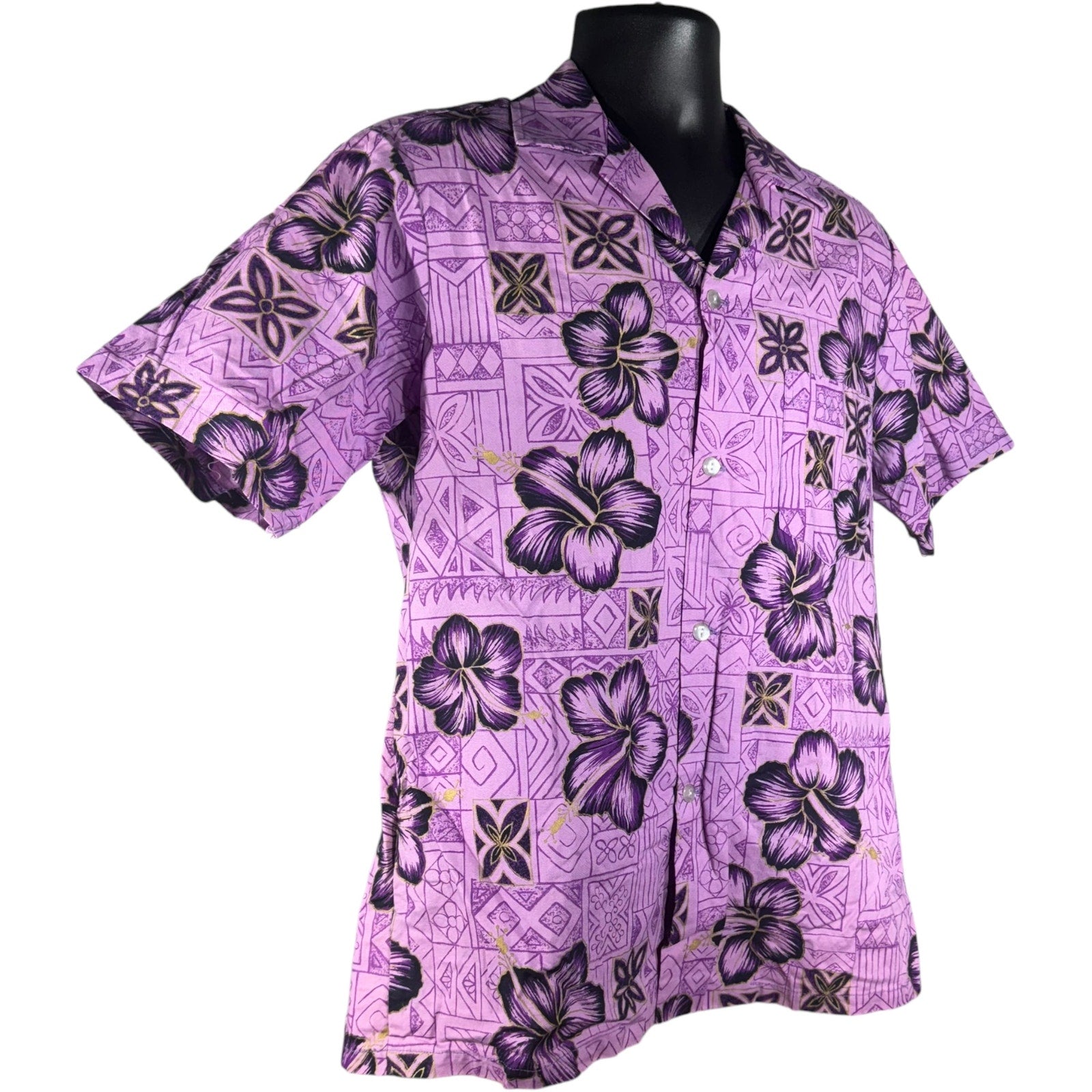 Collection of Floral Hawaiian Short Sleeve Button Up in a gallery layout