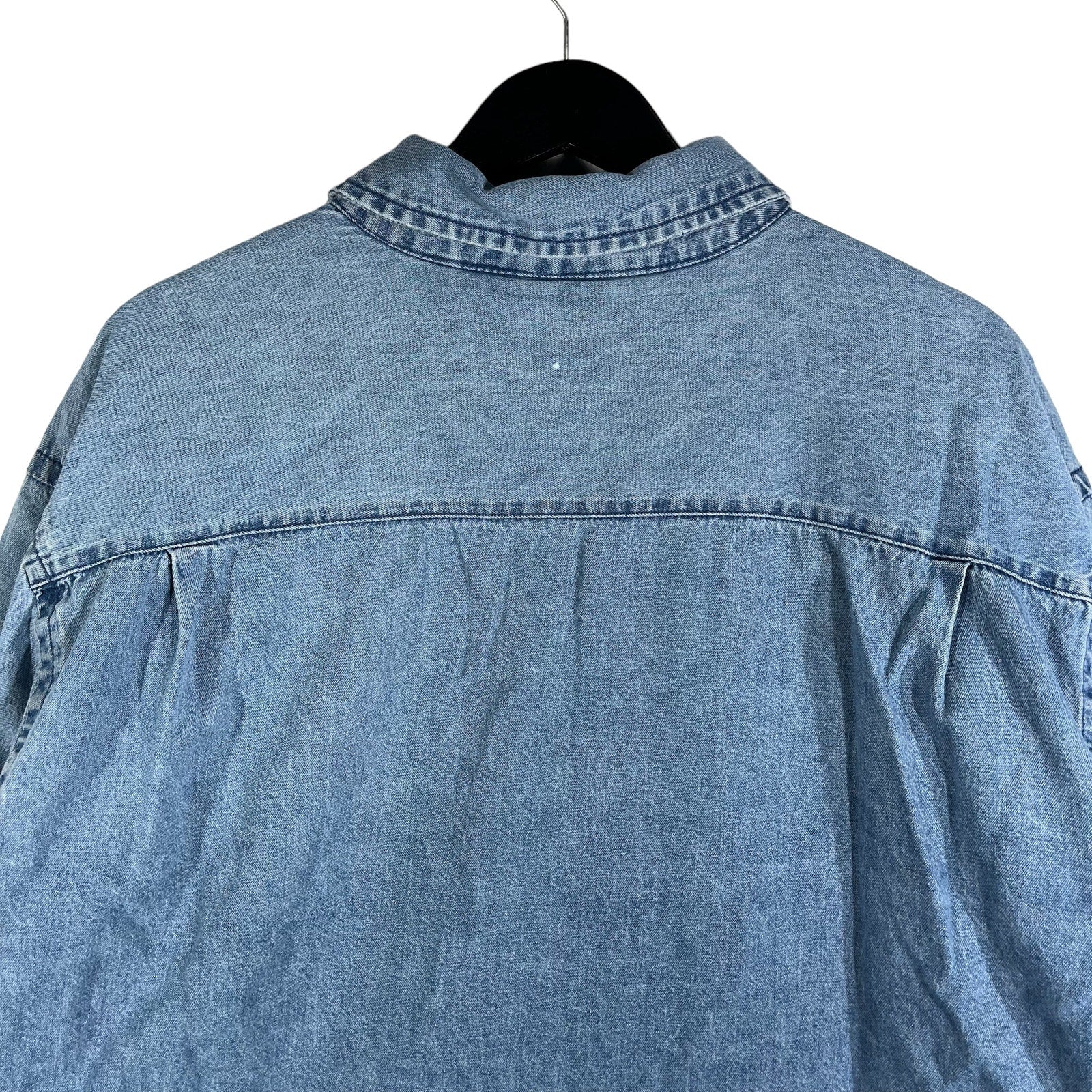 Collection of Basic Editions Fleece Lined Denim Button Down in a gallery layout