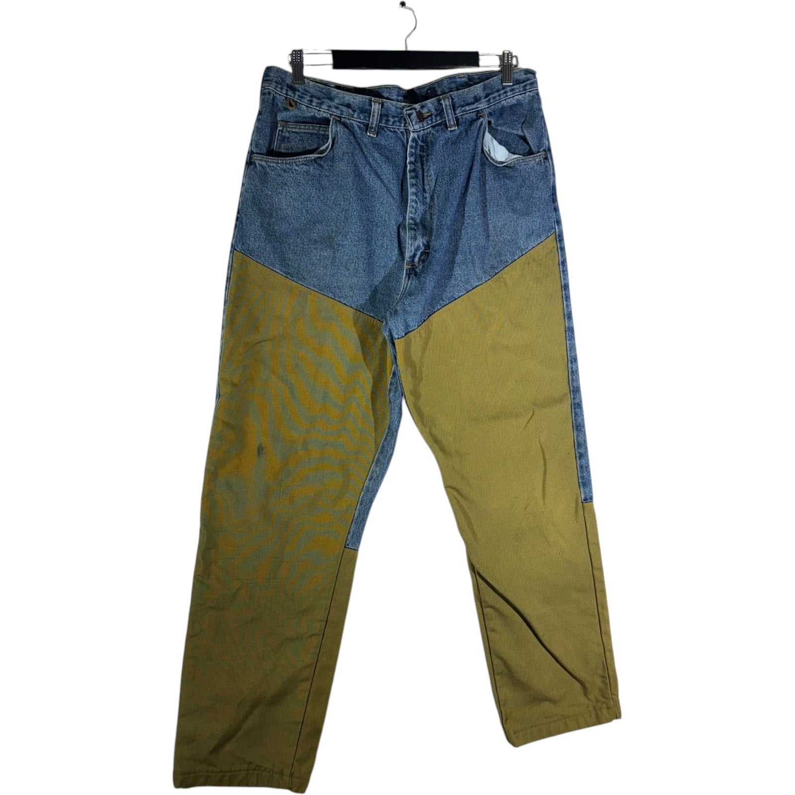 Collection of Vintage Wrangler Duck Hunting Denim Straight Leg Jeans 34x29 in a gallery layout