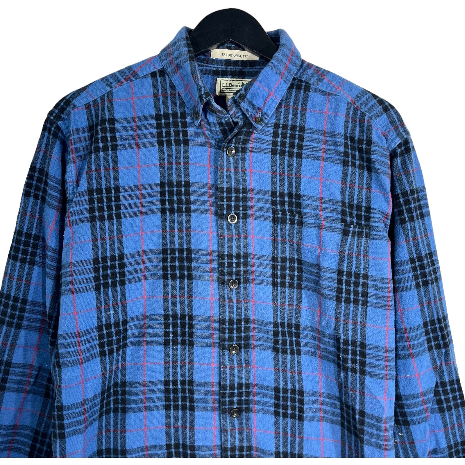 Collection of L.L.Bean Traditional Fit Plaid Long Sleeve Flannel in a gallery layout