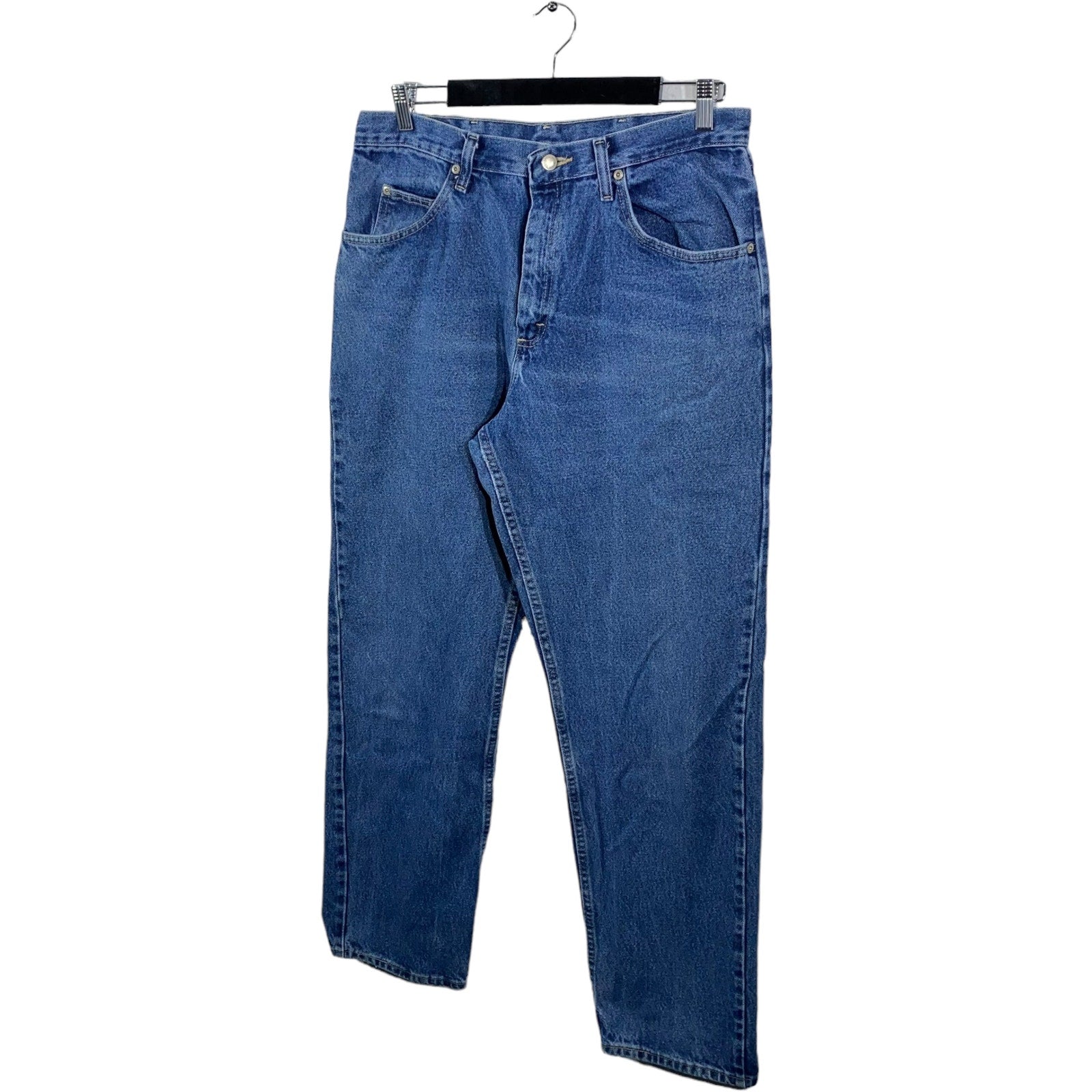 Collection of Wrangler Zip Fly Straight Leg Dark Wash Denim Pants in a gallery layout