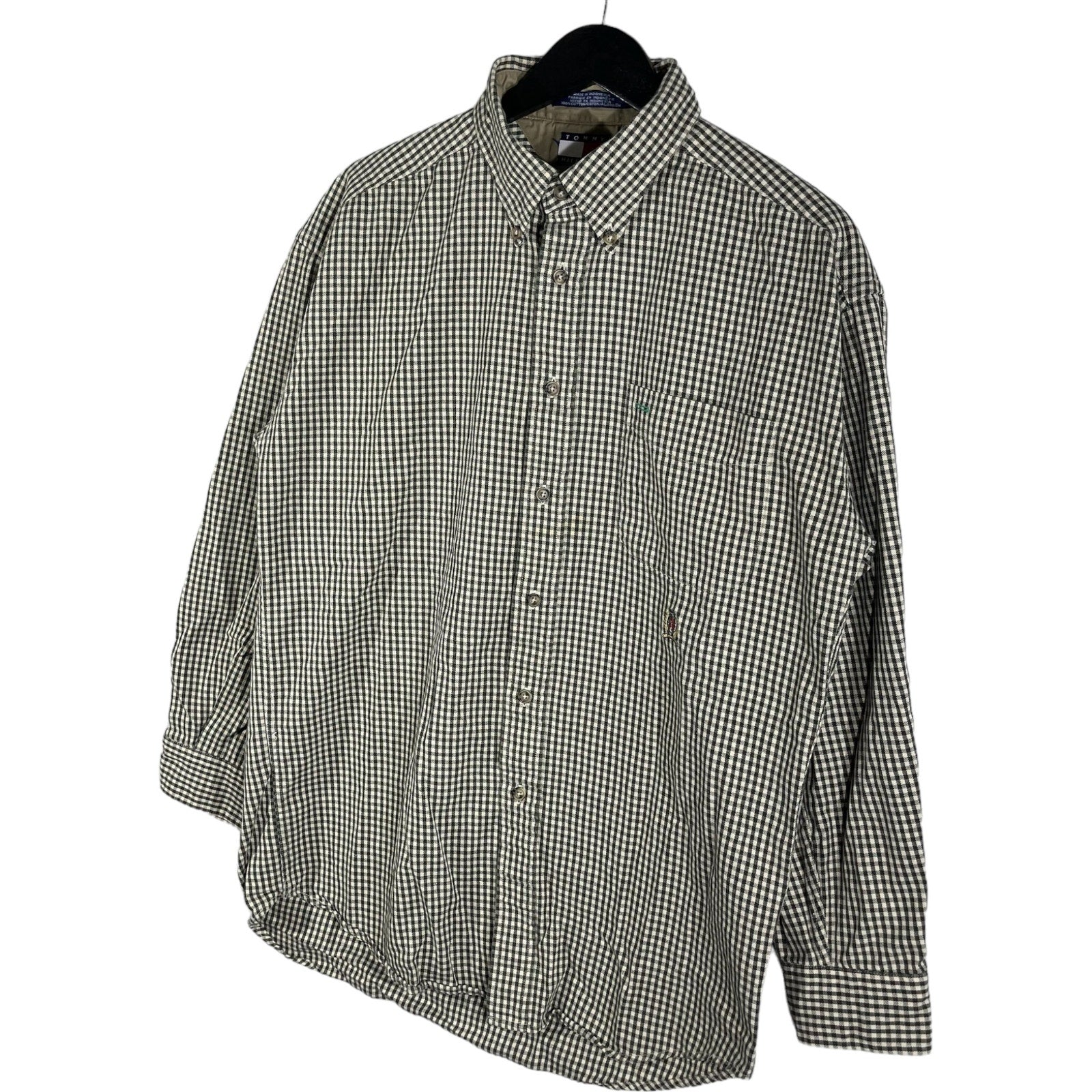 Collection of Tommy Hilfiger Checkered Long Sleeve Button Down in a gallery layout