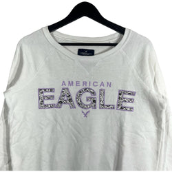 Collection of Women's American Eagle Spellout Crewneck in a gallery layout