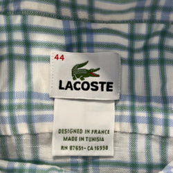 Collection of Lacoste Plaid Short Sleeve Button Up in a gallery layout