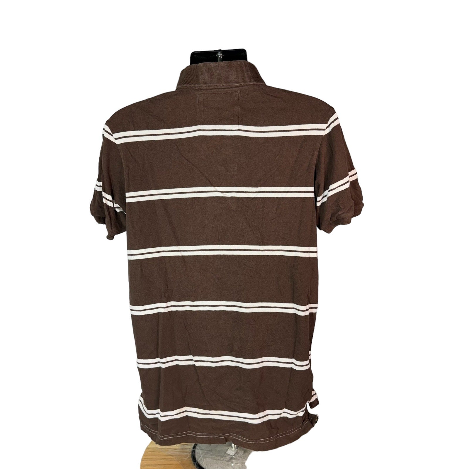 Collection of Abercrombie & Fitch Striped Muscle Fit Polo in a gallery layout