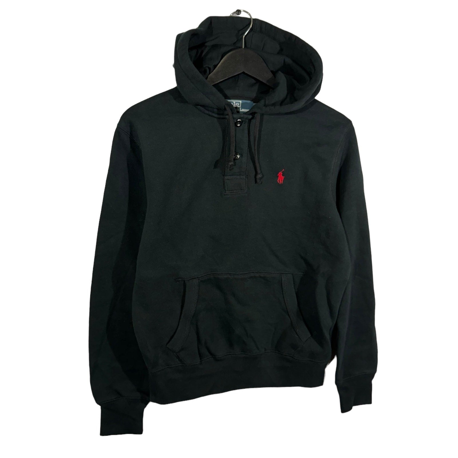 Collection of Vintage Polo Ralph Lauren 1/4 Button Hoodie in a gallery layout