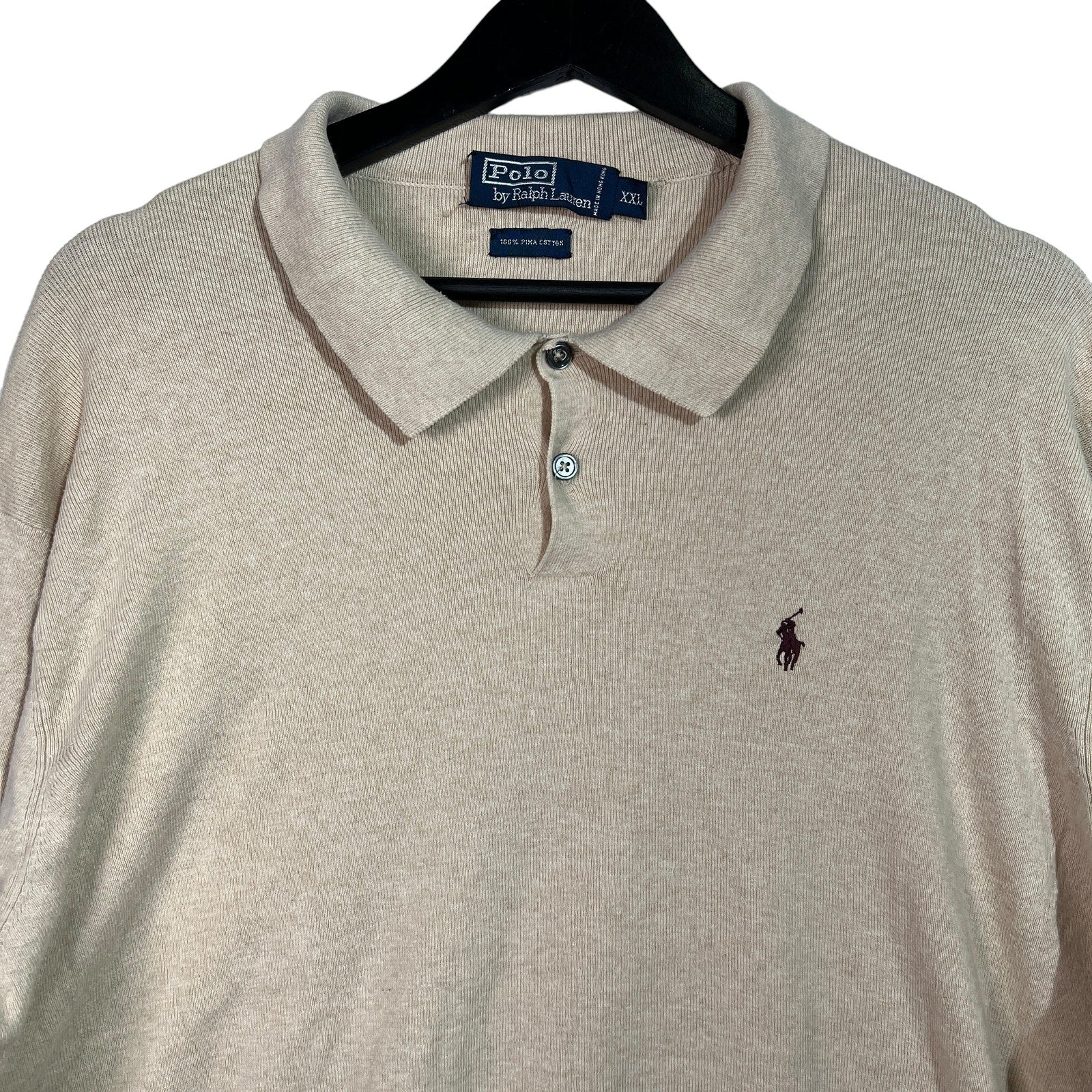 Collection of Polo Ralph Lauren Pima Cotton Collared Rugby Shirt in a gallery layout