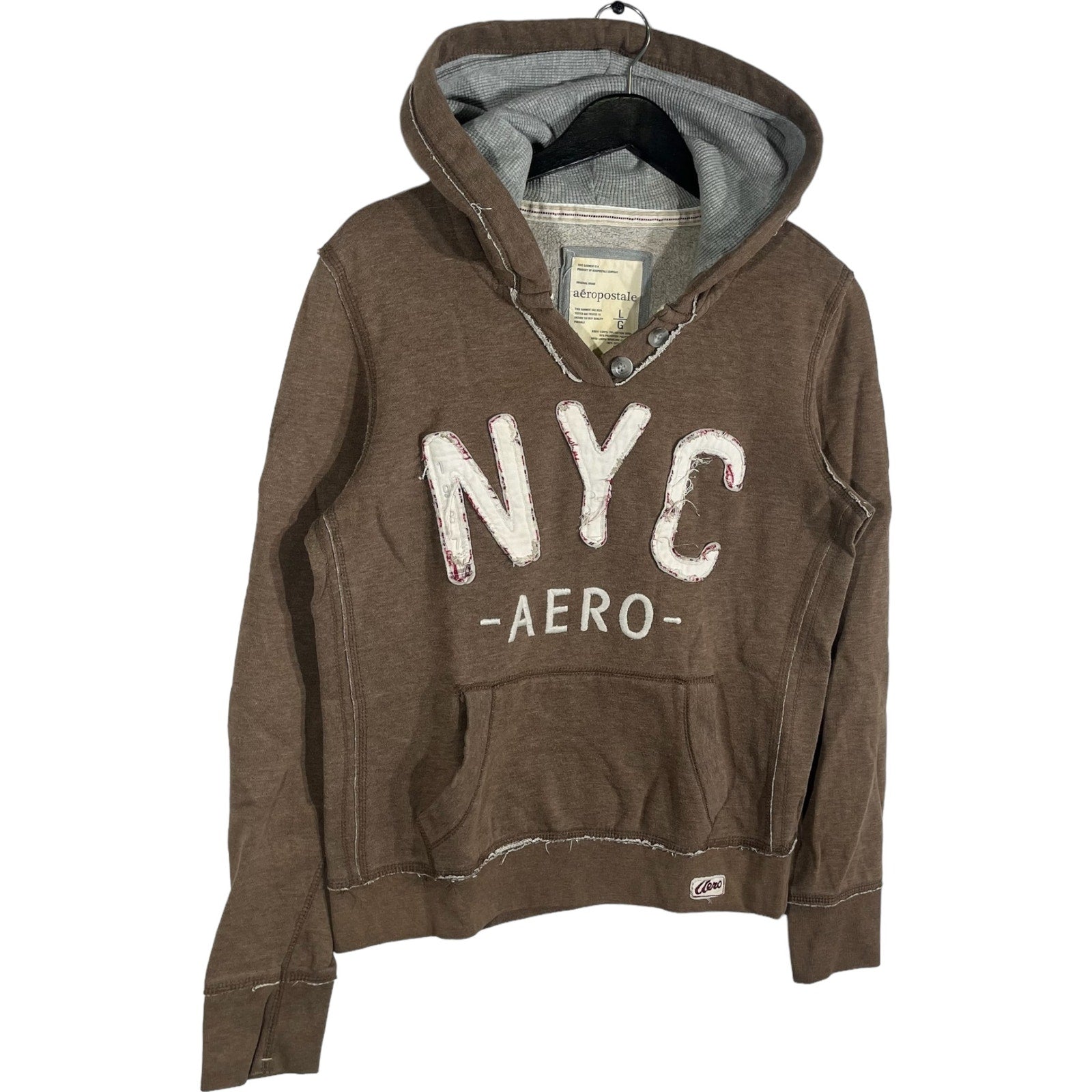 Collection of Women's Aeropostale NYC Pullover Hoodie in a gallery layout