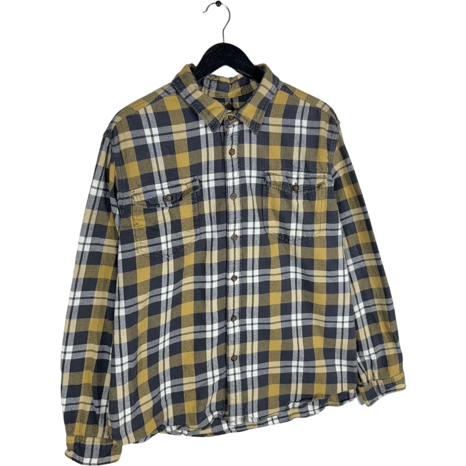 Collection of Eddie Bauer Long Sleeve Plaid Flannel in a gallery layout