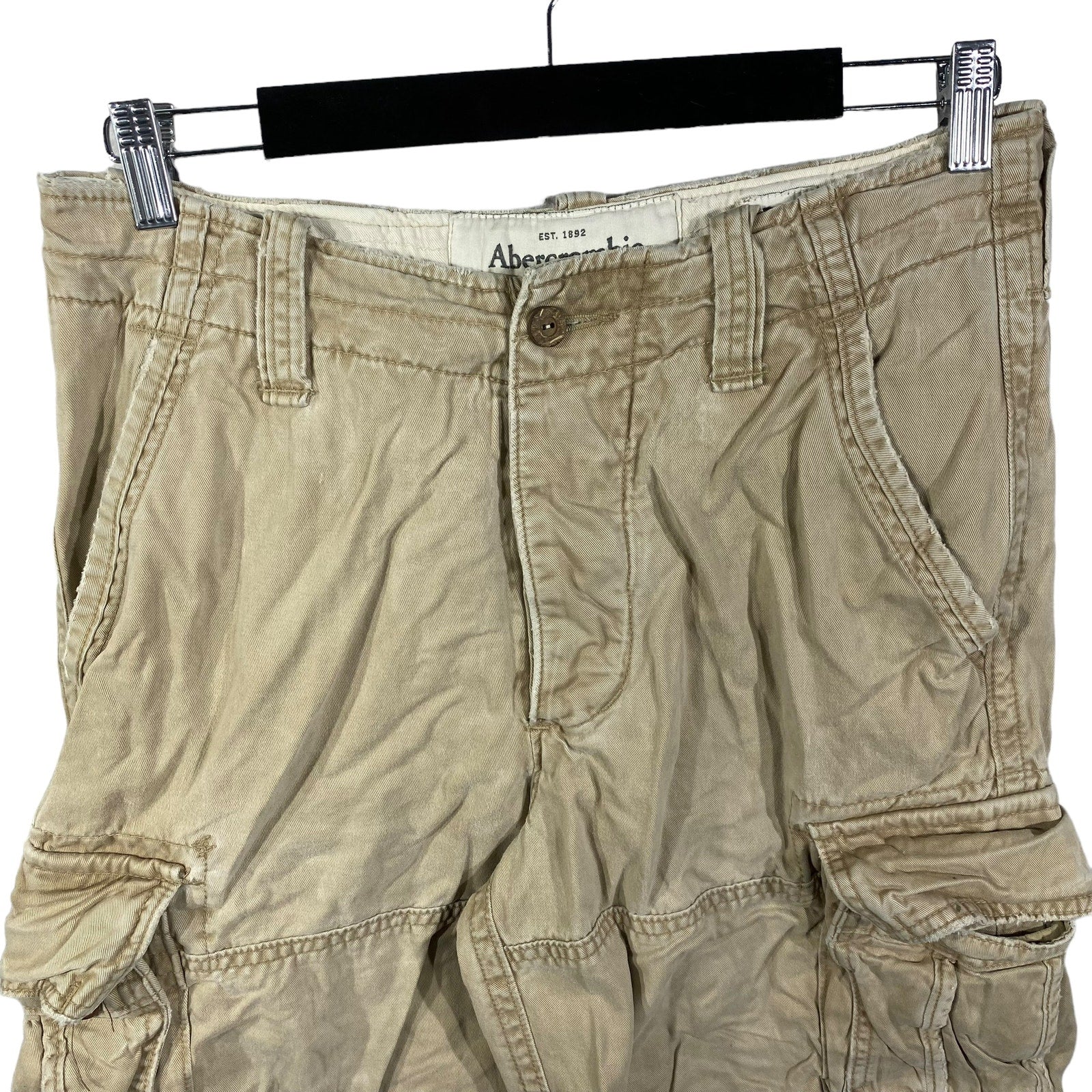 Collection of Abercrombie & Fitch Zip Fly Cargo Shorts in a gallery layout