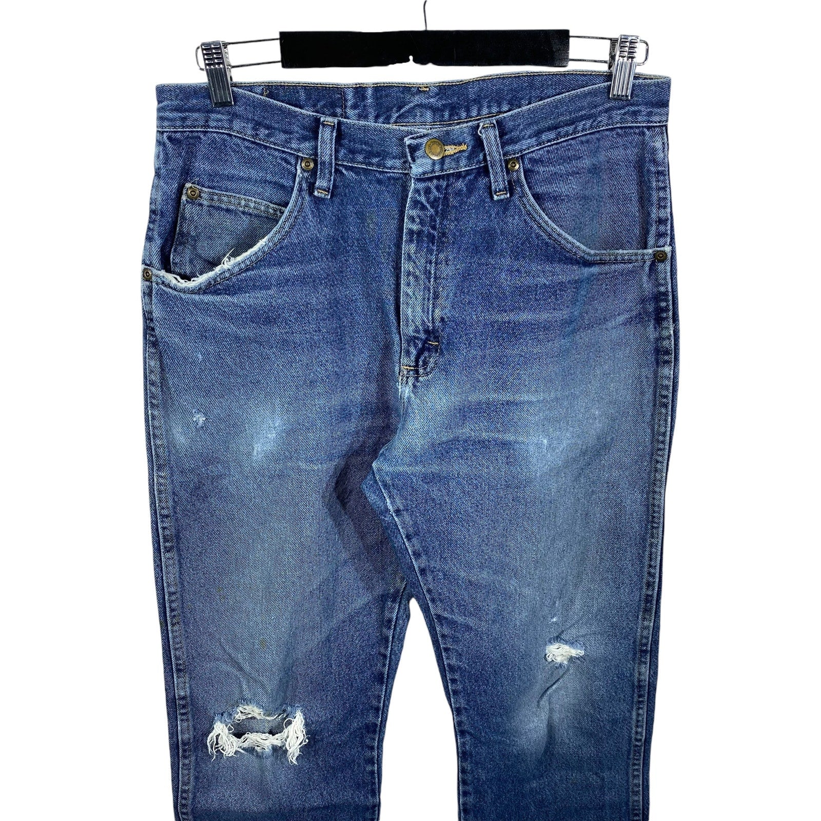 Collection of Wrangler Denim Regular Fit Straight Leg Jeans in a gallery layout