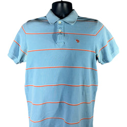 Collection of Abercrombie Striped Short Sleeve Polo in a gallery layout