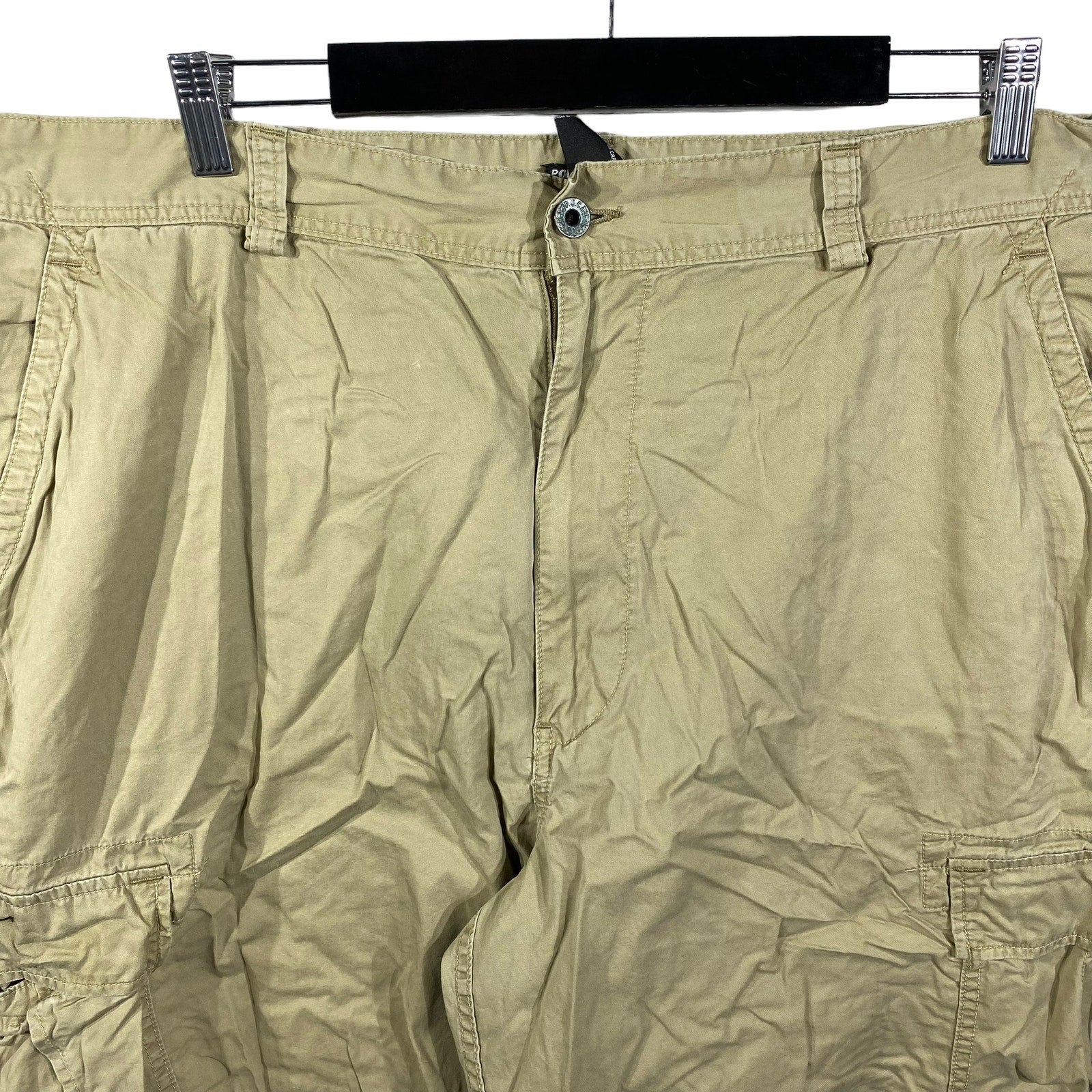 Collection of Polo Jeans Co. Ralph Lauren Zip Fly Cargo Tan Shorts in a gallery layout