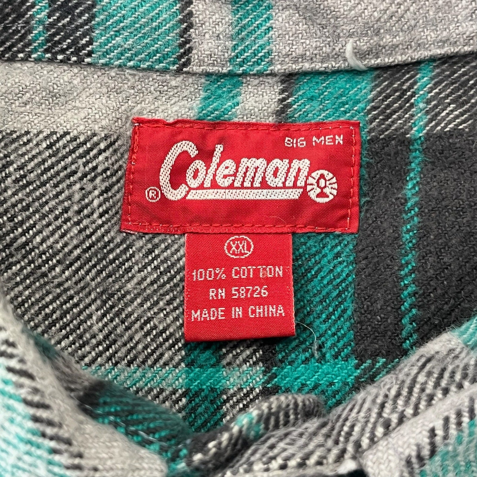 Collection of Coleman Long Sleeve Flannel Plaid Button Down in a gallery layout
