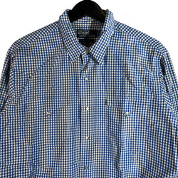 Collection of Polo Ralph Lauren Western Checkered Long Sleeve Button Down Dress Shirt in a gallery layout