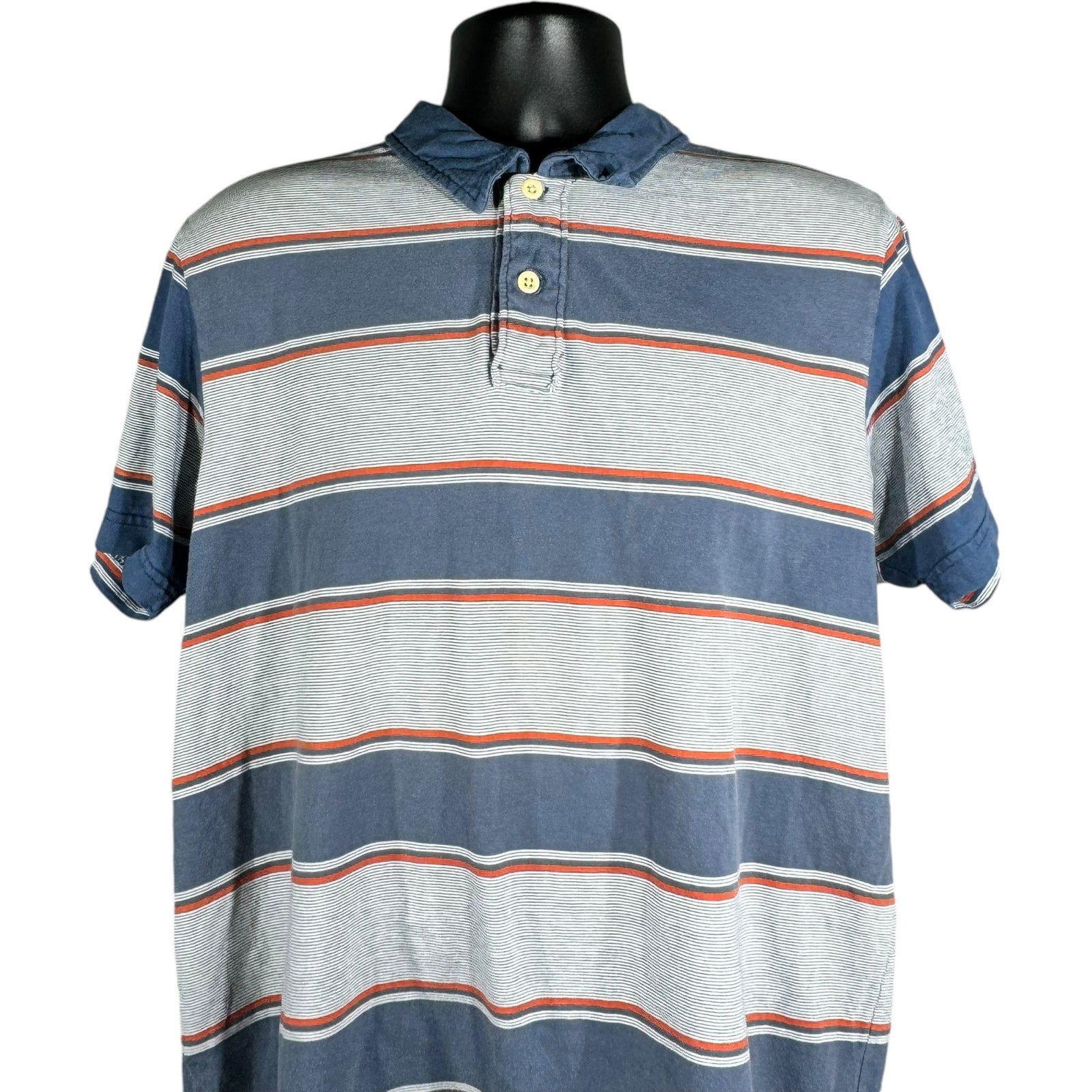 Collection of Abercrombie & Fitch Striped Short Sleeve Polo in a gallery layout