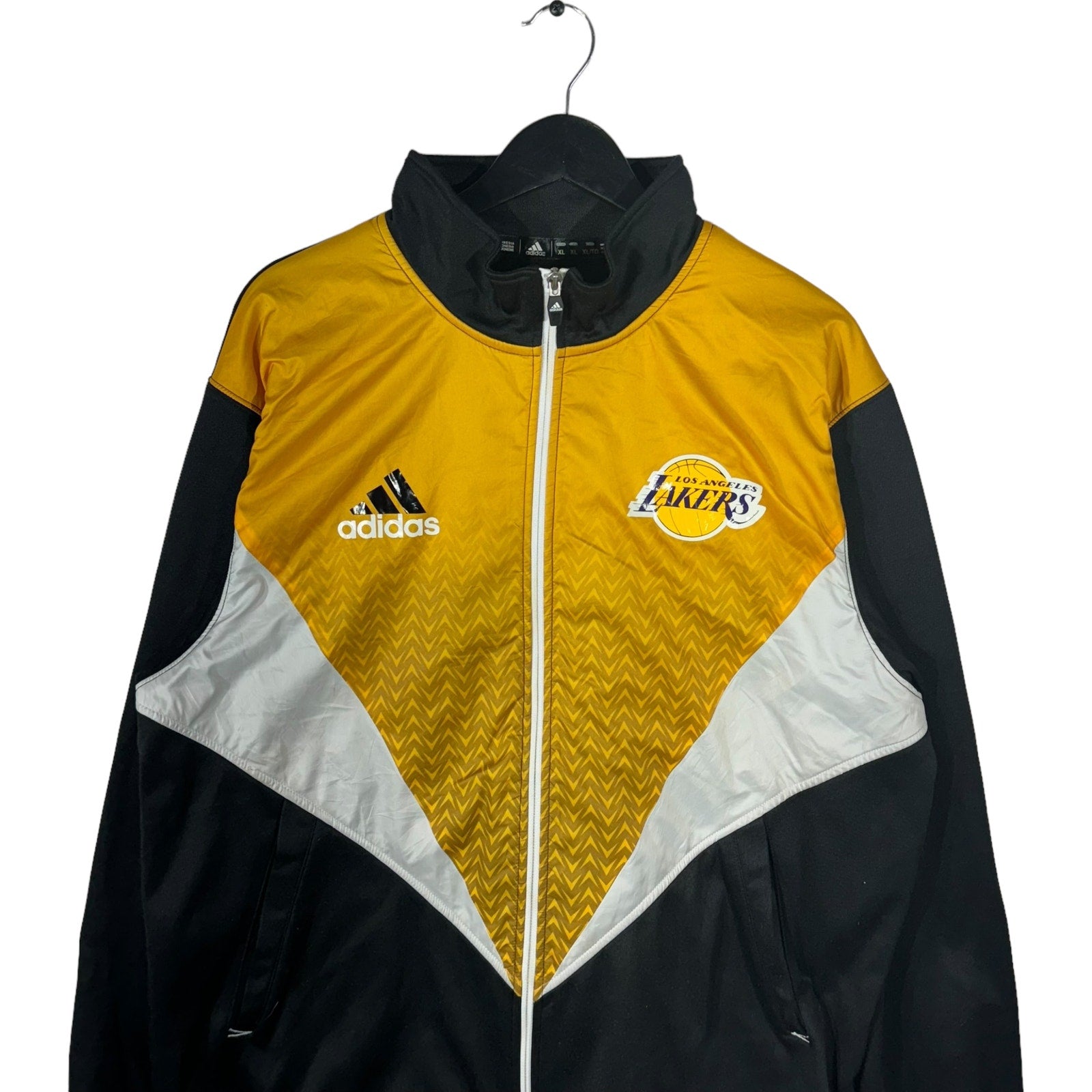 Collection of Adidas Los Angeles Lakers NBA Warm Up Zip Jacket in a gallery layout
