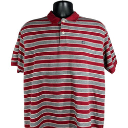 Collection of American Eagle Outfitters Striped Short Sleeve Polo in a gallery layout