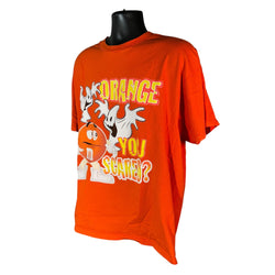 Collection of Vintage M&M's "Orange You Scared" Halloween Snack Tee in a gallery layout