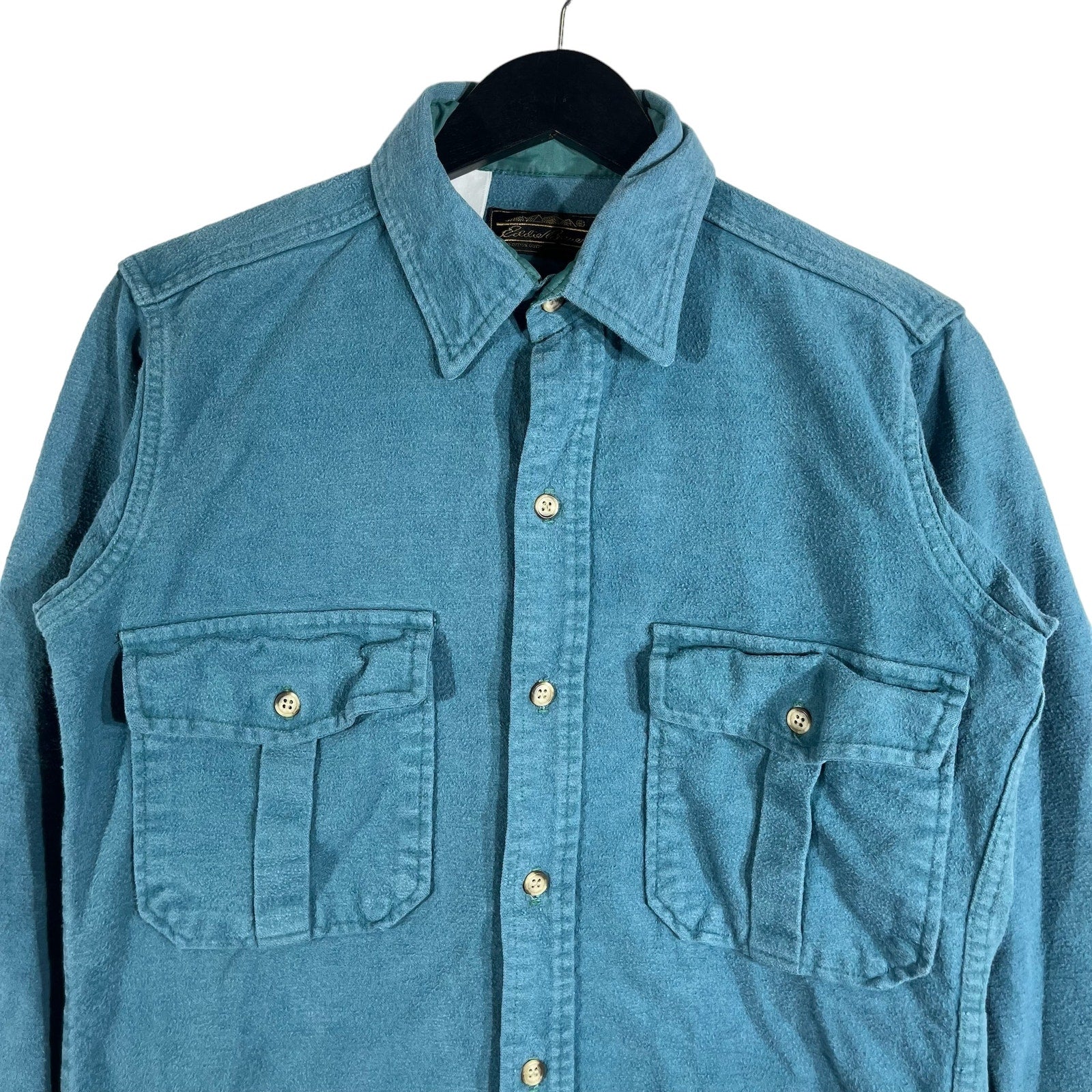 Collection of Eddie Bauer Cotton Long Sleeve Button Down in a gallery layout