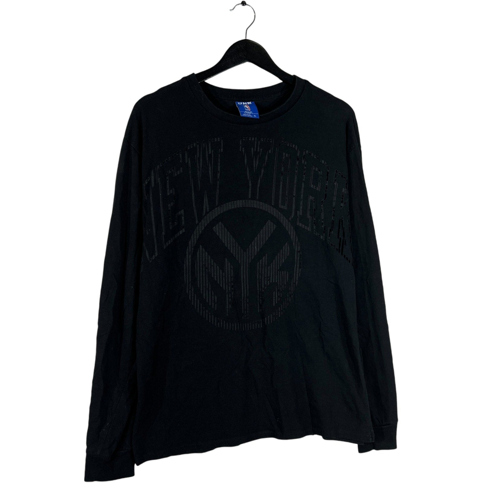 Collection of Vintage NBA New York Knicks Tonal Graphic Long Sleeve in a gallery layout