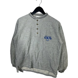 Collection of The Edge NFL Indianapolis Colts Henley Crewneck in a gallery layout