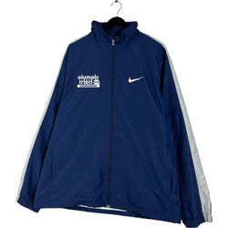 Collection of Vintage Nike Trinity Prep Swimming Zip-Up Windbreaker in a gallery layout