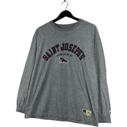 Collection of Saint Josephs Hawks Arch Spellout Long Sleeve Tee in a gallery layout